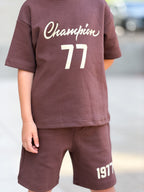 Champion 77 Cotton Set - Mocha kids cotton set