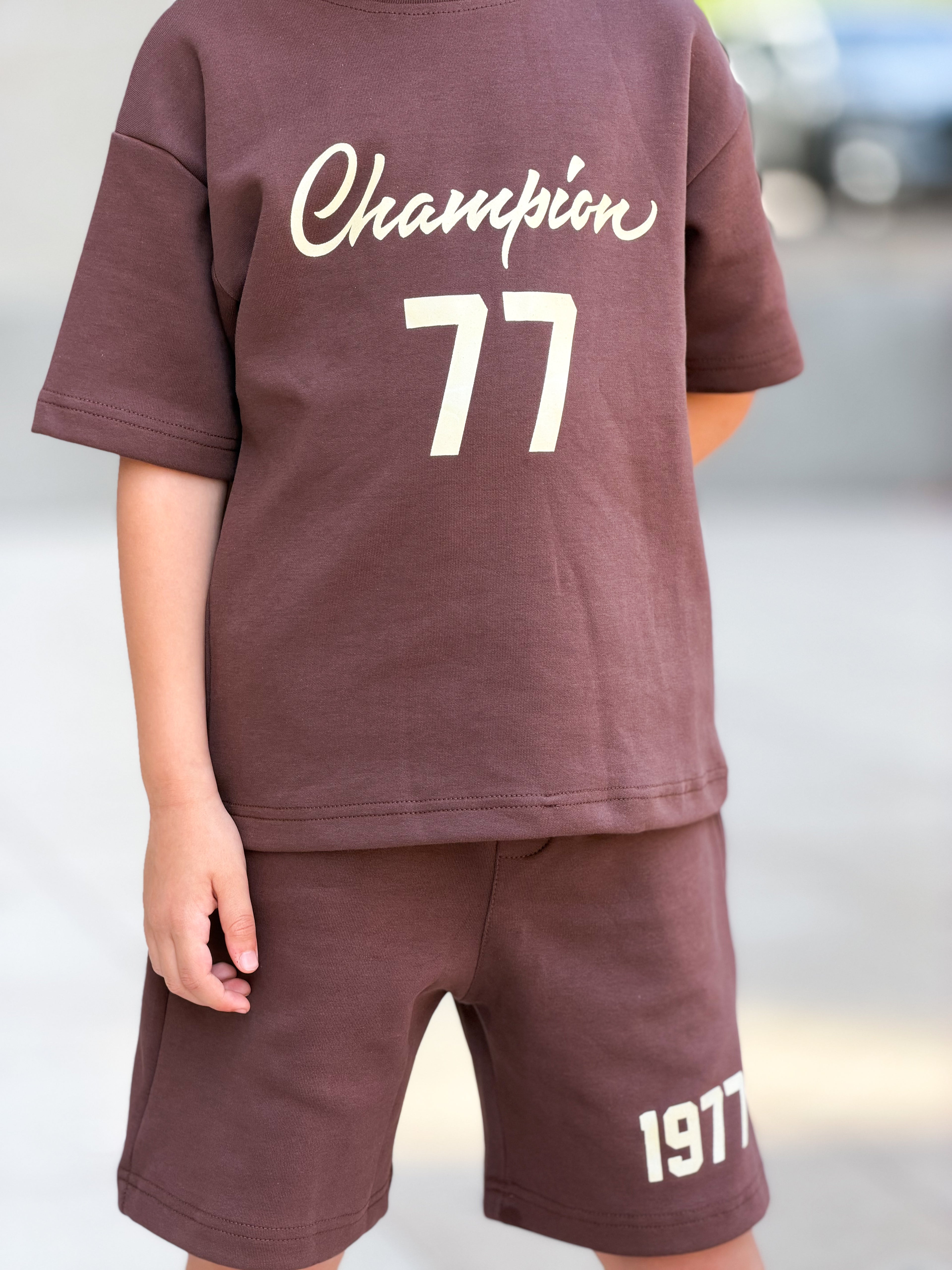 Champion 77 Cotton Set - Mocha kids cotton set
