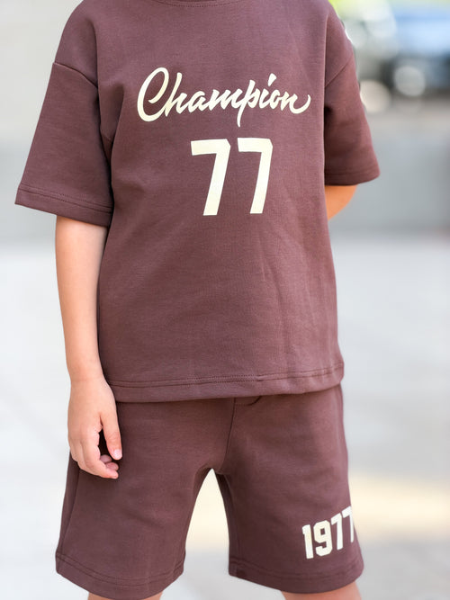 Champion 77 Cotton Set - Mocha kids cotton set
