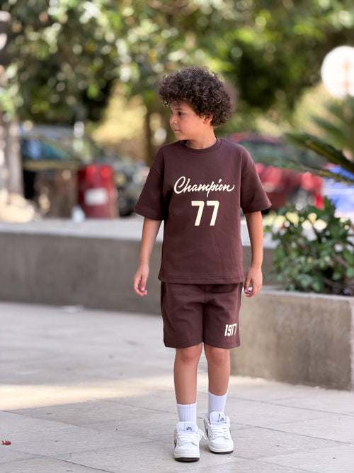 Champion 77 Cotton Set - Mocha kids cotton set