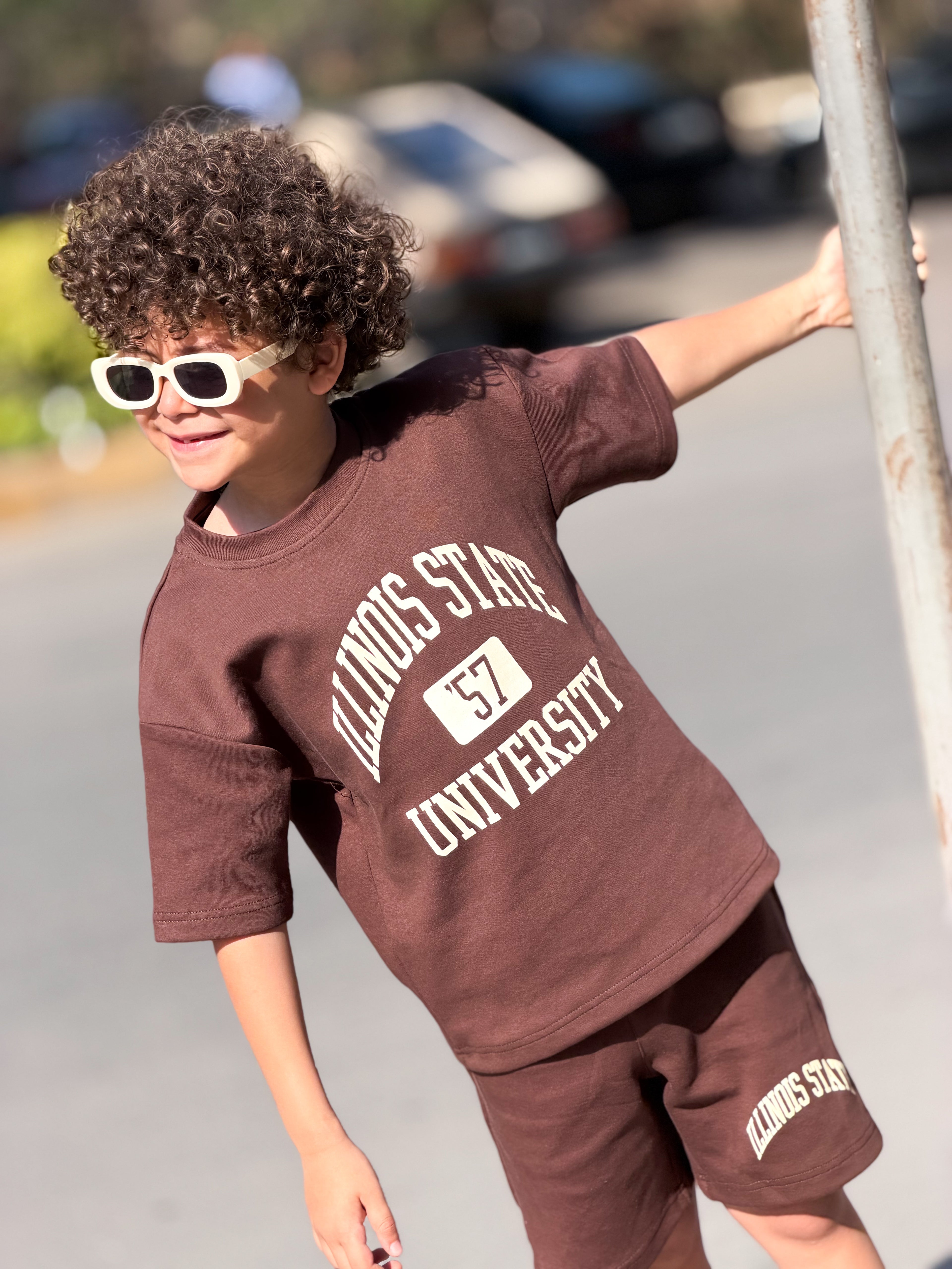 Illinois Cotton Set - Mocha kids cotton set