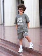 Illinois Cotton Set - Smoke kids cotton set