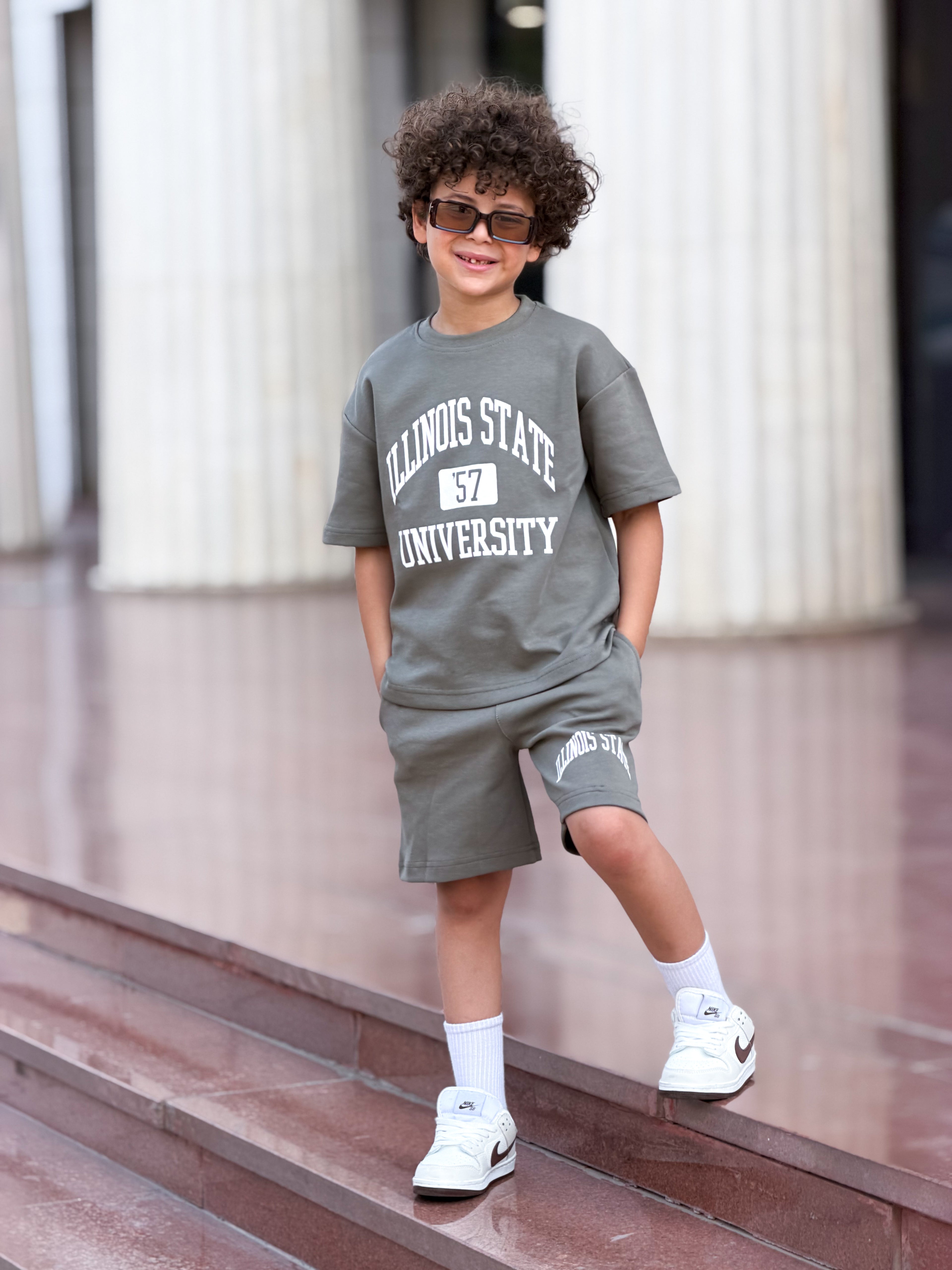 Illinois Cotton Set - Smoke kids cotton set