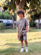 Mini Oaks Signature Set - Smoke kids cotton set